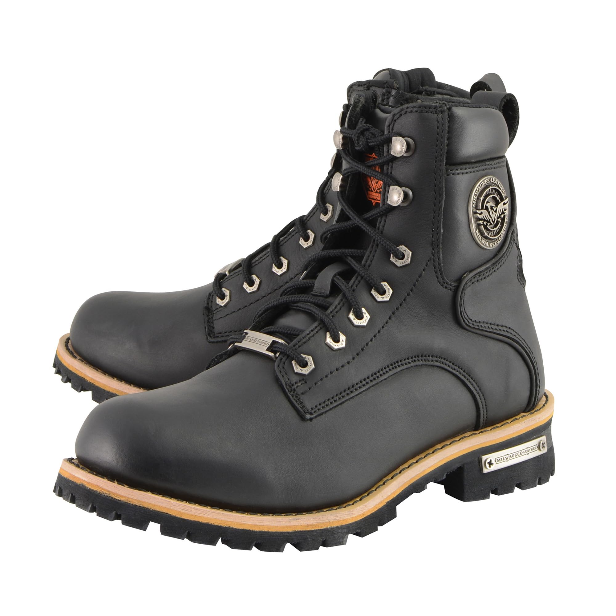 Milwaukee Leather Men's Lace-Up Logger Work Boots - MBM9095 (Size 11) | Durable Steel Toe Construction for Construction & Outdoor Work