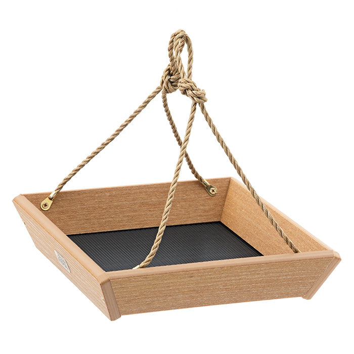 Birds Choice Spruce Creek Hanging Tray Bird Feeder - Outdoor Garden Bird Feeder for Wild Birds, Squirrel Proof, Durable & Weather Resistant - Perfect for Backyard, Patio, and Garden Bird Watching