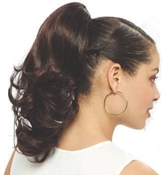 Rizi Wavy Curly Ponytail Holder - 11 Inch Synthetic Fiber Hair Extension Wig Claw for Women (Brown) | Perfect for Parties, Weddings & Everyday Styling