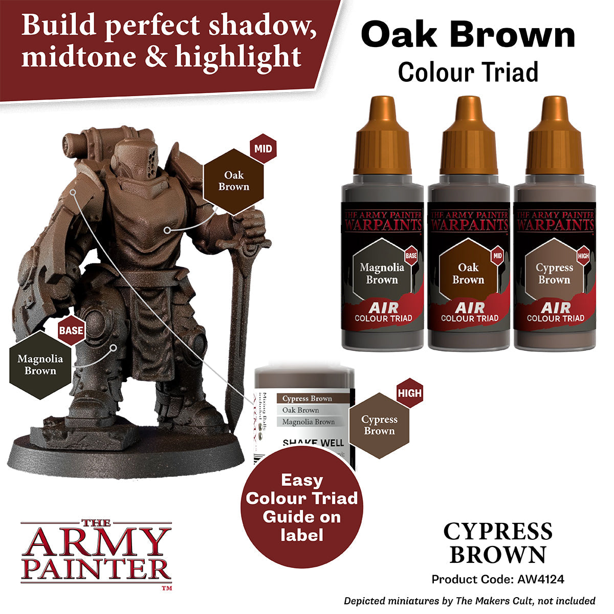 Warpaints Air: Premium Cypress Brown Watercolor Paint Set for Artists - Perfect for Canvas, Paper & DIY Craft Projects