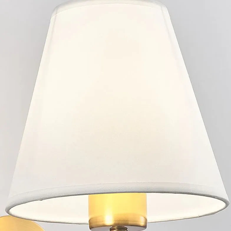 Modern Fabric Lampshade Gold Wall Light - Elegant Home Decor for Living Room, Bedroom & Dining Area