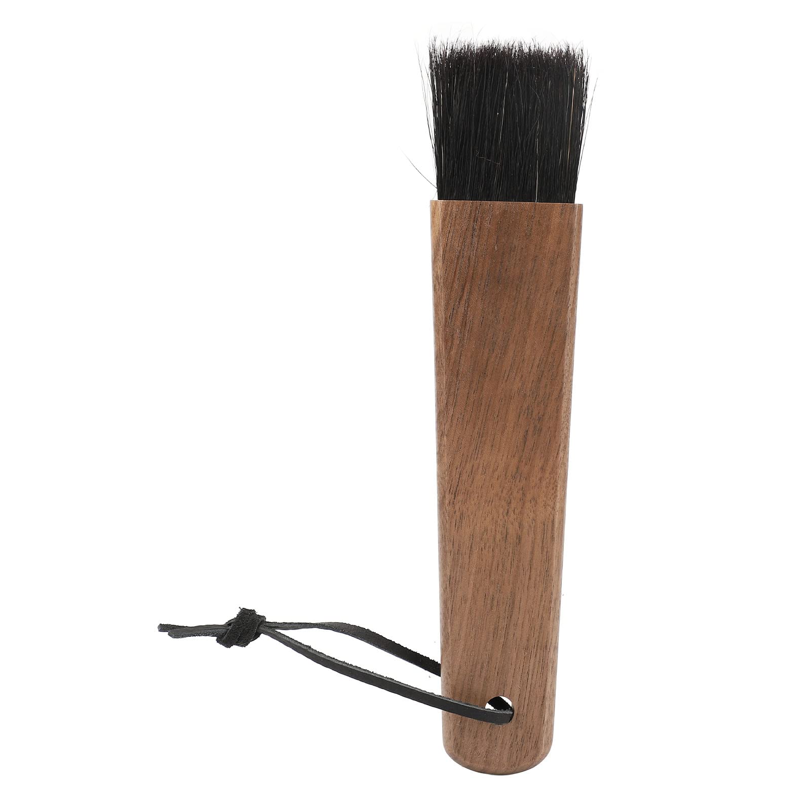 Jeanoko Premium Coffee Machine Powder Brush - Long Handle Coffee Grinder Cleaning Brush for Espresso Machines & Moka Pots - Walnut Wood Handle with Black Bristles - Perfect for Baristas & Home Coffee Enthusiasts