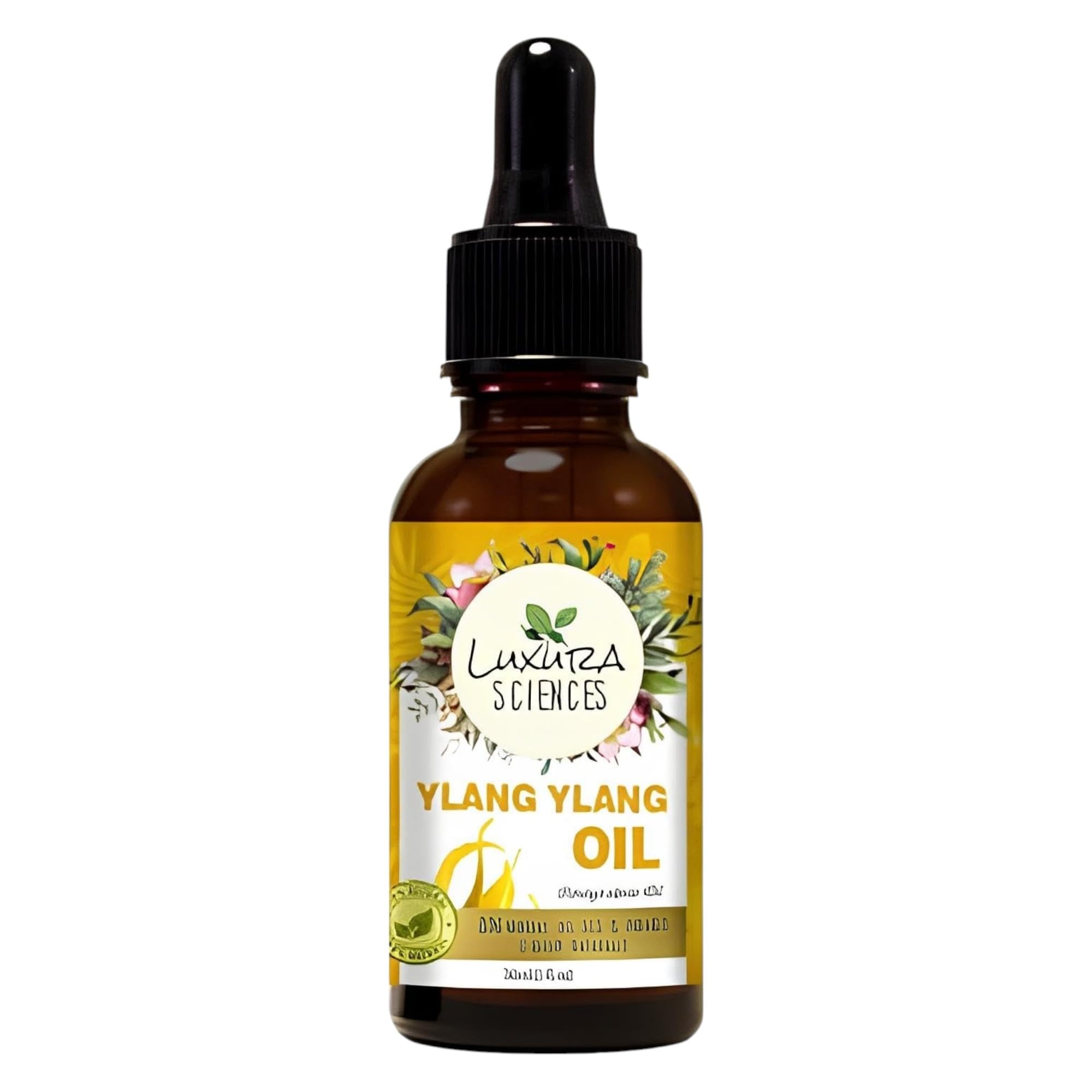Luxura Sciences Organic Essential Oil Set - 5x15ml Anti-Aging Kit with Lavender, Lemon, Ylang Ylang, Avocado & Vitamin E Oil | Pure Aromatherapy Oils for Skin Care, Massage & Relaxation