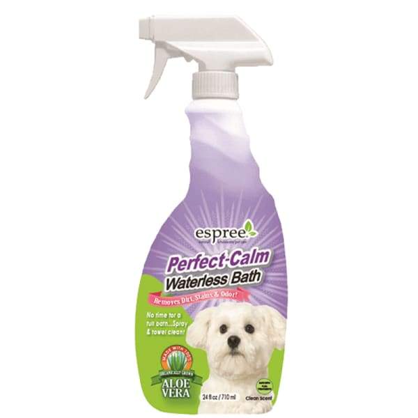 Espree Perfect Calm Waterless Bath for Dogs & Cats - 24oz No Rinse Shampoo - Stress Relief & Odor Control - Ideal for Travel, Grooming & Anxious Pets