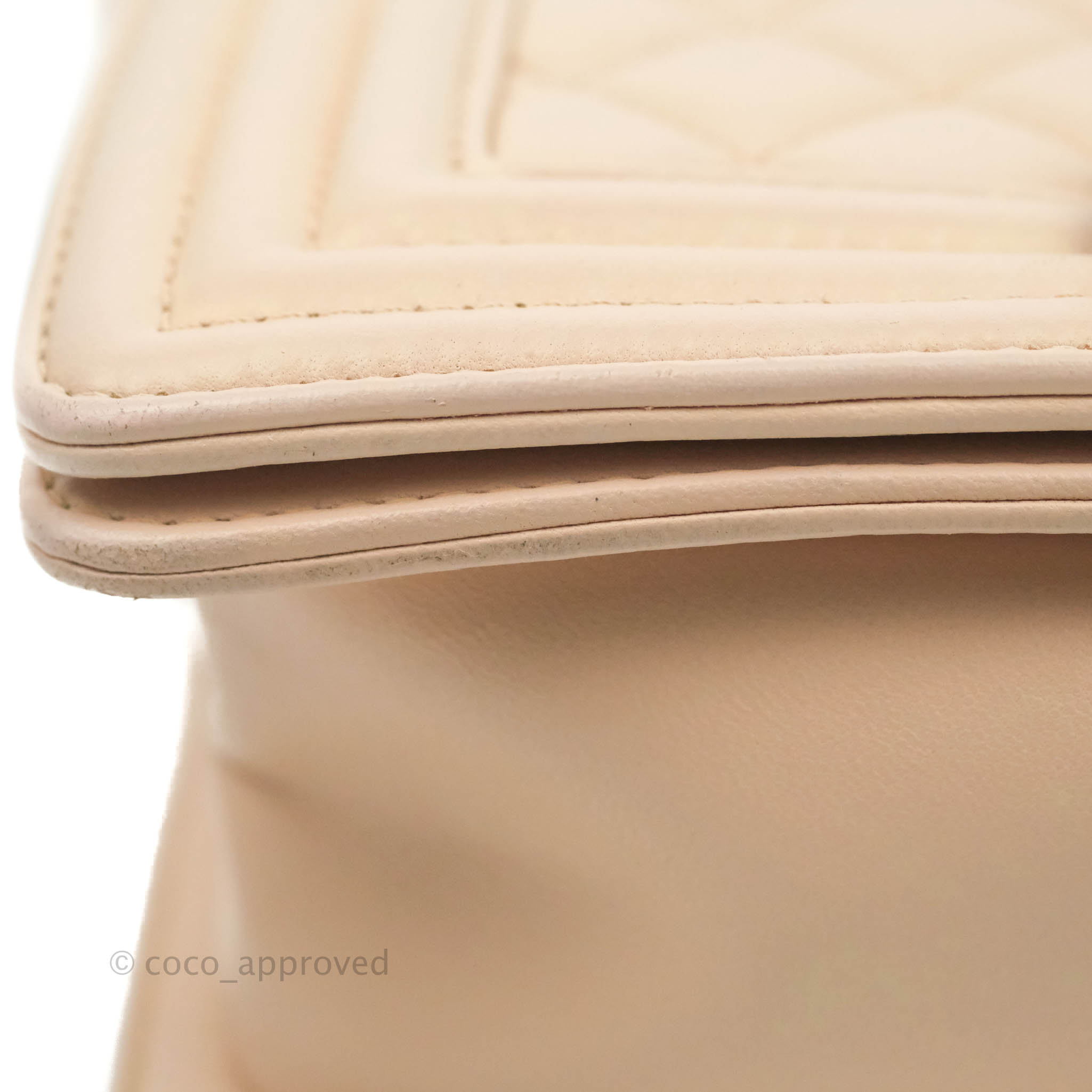 Chanel Boy Small Light Beige Pink Calfskin Bag with Ruthenium Hardware - Luxury Crossbody Purse for Women, Perfect for Date Night & Evening Events