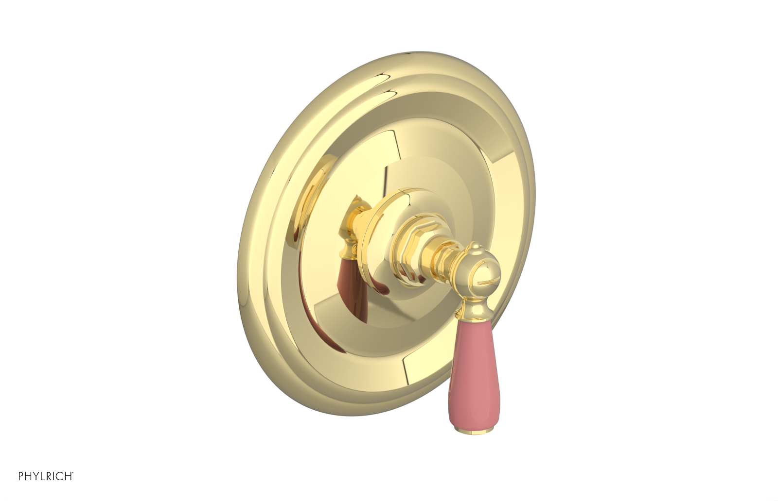 Jamestown Pressure Balance Shower Plate & Handle Trim with Pink Accents - 4