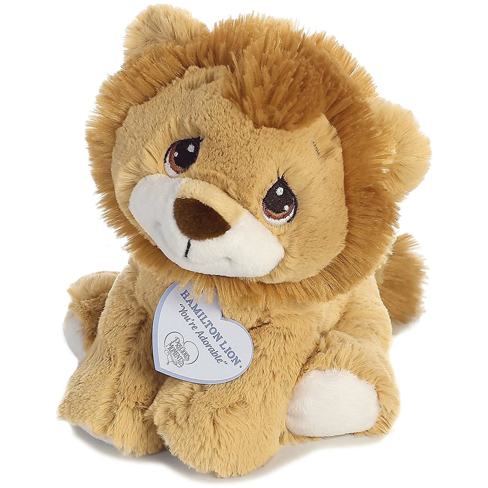 Aurora Precious Moments Hamilton Lion 8.5 Inch Soft Plush Stuffed Animal Toy - Perfect for Cuddling, Gift Giving, and Nursery Decor