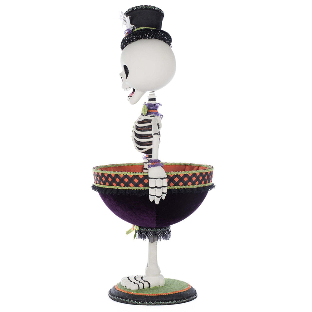 Billy Bones Thorton Candy Bowl by Katherine's Collection - Halloween Party Decor, Skull-Themed Serving Dish for Candy, Snacks & Home Decor