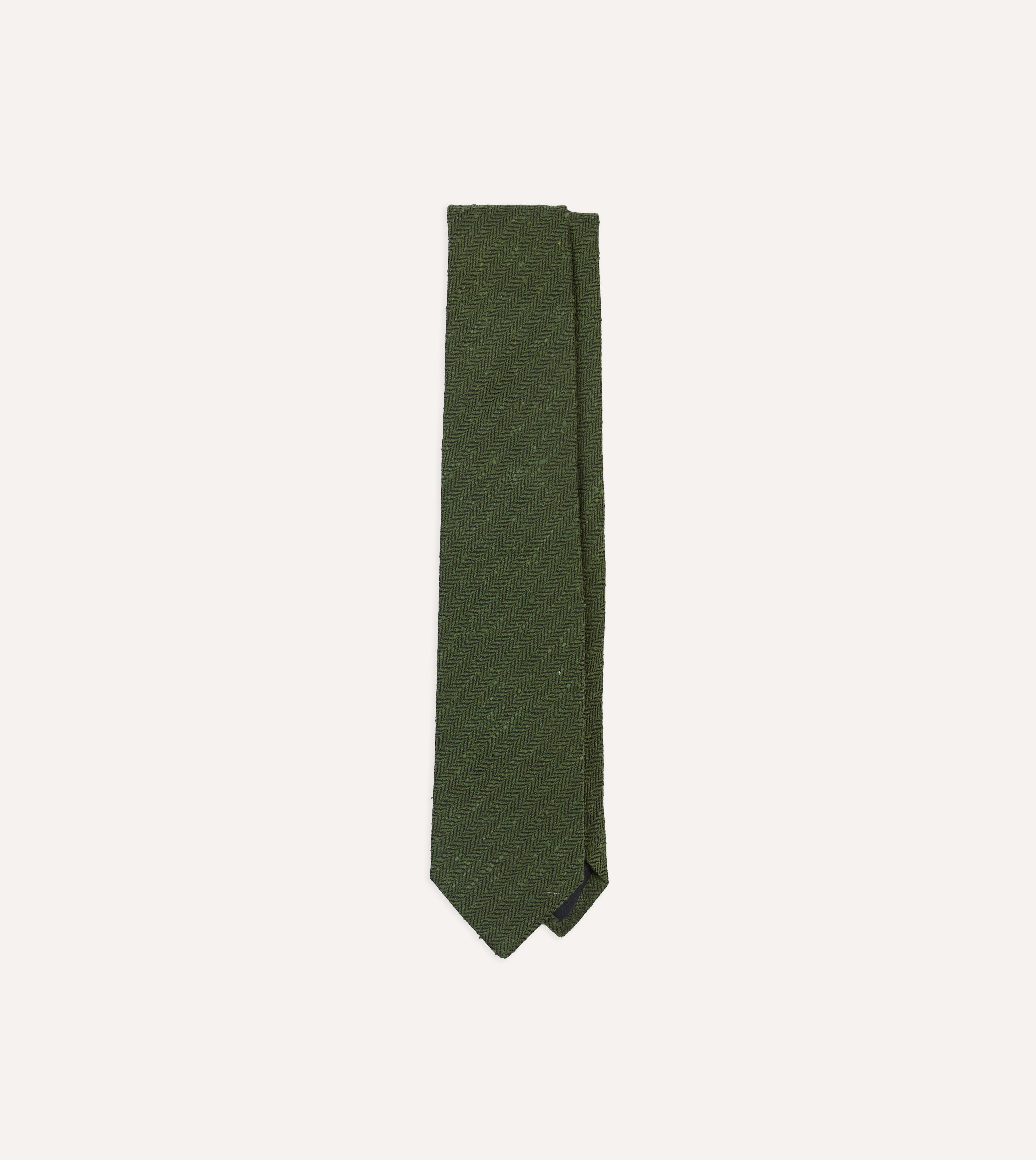 Premium Green Herringbone Shantung Silk Necktie for Men - Elegant Formal & Business Attire Accessory for Weddings, Office & Special Occasions