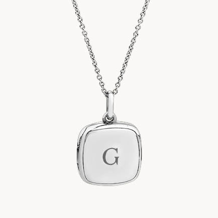 Personalized Engravable Square Locket Necklace in Sterling Silver - Perfect for Anniversary Gifts, Valentine's Day & Keepsakes