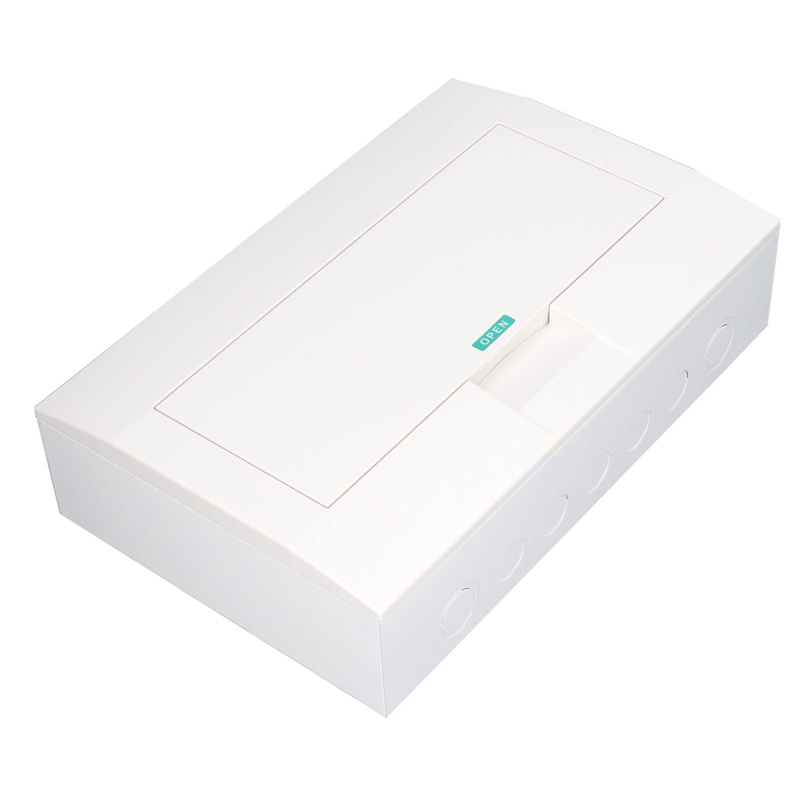 Circuit Breaker Distribution Box - Iron Body Electrical Panel with DIN Rail & PC Cover for Easy Open Installation | Home & Industrial Power Distribution Solution