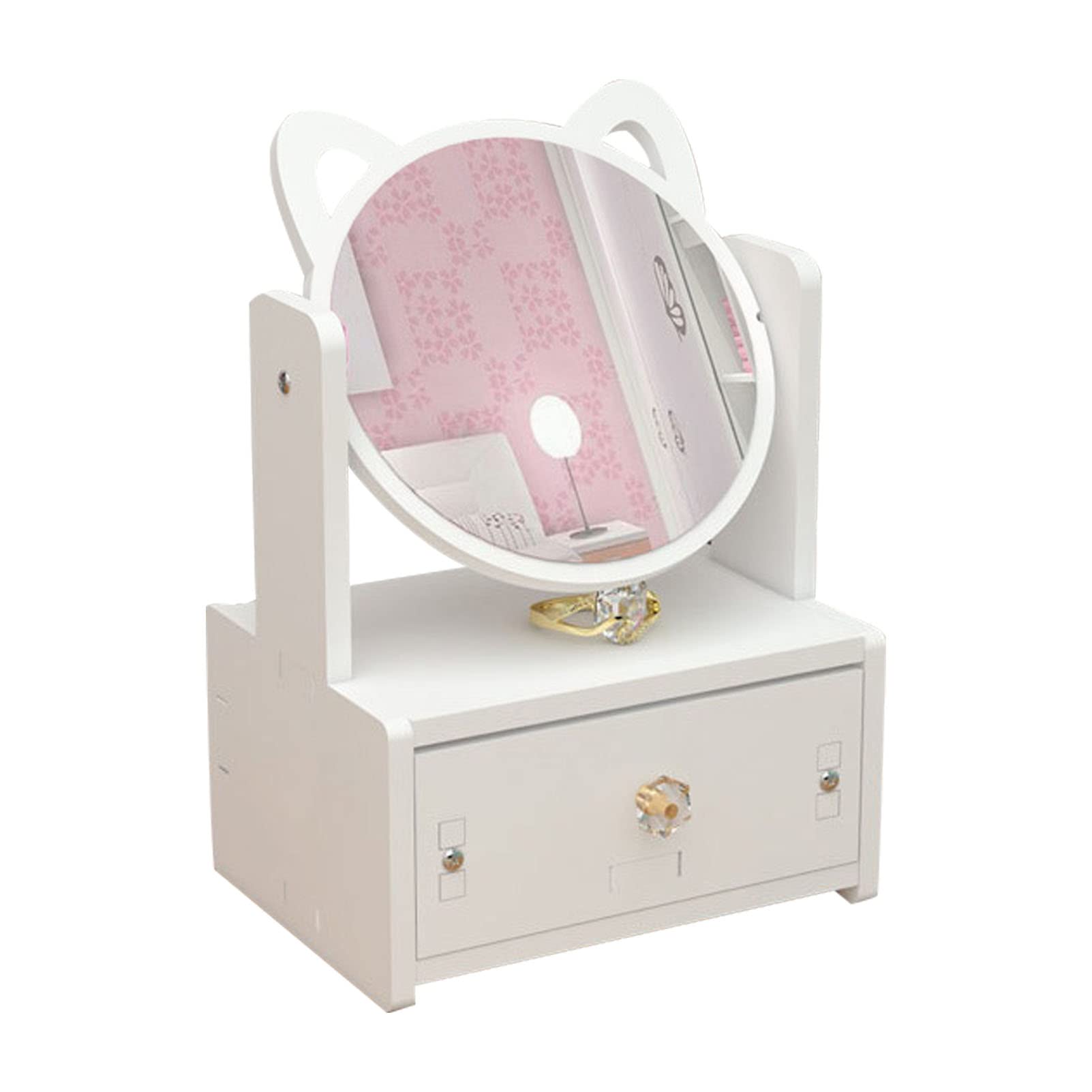 Vanity Desk with Mirror - White Makeup Vanity Table with Drawers for Bedroom, Studio & Dressing Room | Perfect for Makeup Application, Skincare Routine & Home Decor