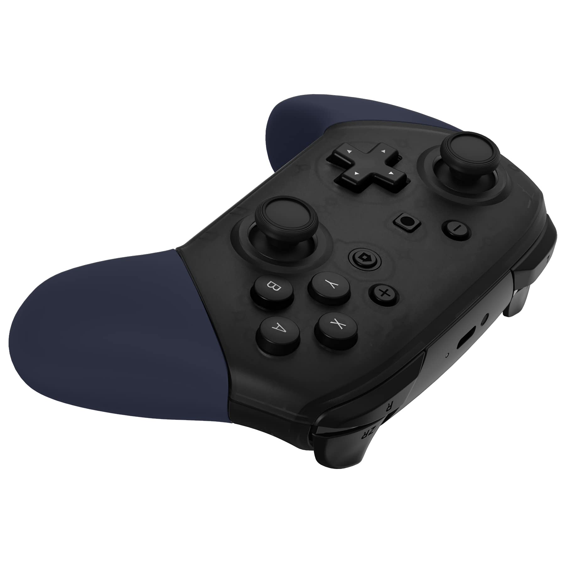 eXtremeRate Midnight Blue Soft Touch Replacement Handle Grips for Nintendo Switch Pro Controller - DIY Hand Grip Shell (Controller Not Included) - Perfect for Gaming Comfort & Customization