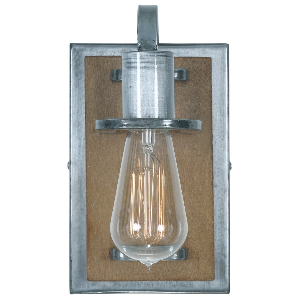 Lofty 1-Light Bathroom Light Fixture - Wheat and Steel Finish - Perfect for Modern Bathrooms, Powder Rooms & Vanity Areas