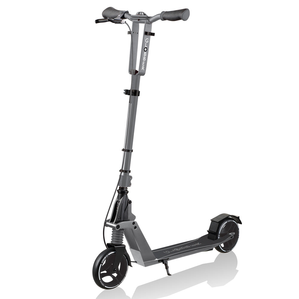 Globber ONE K 165 Foldable Kick Scooter for Kids & Adults - Lightweight Aluminum Frame, Adjustable Handlebar - Perfect for Commuting, School & Outdoor Fun