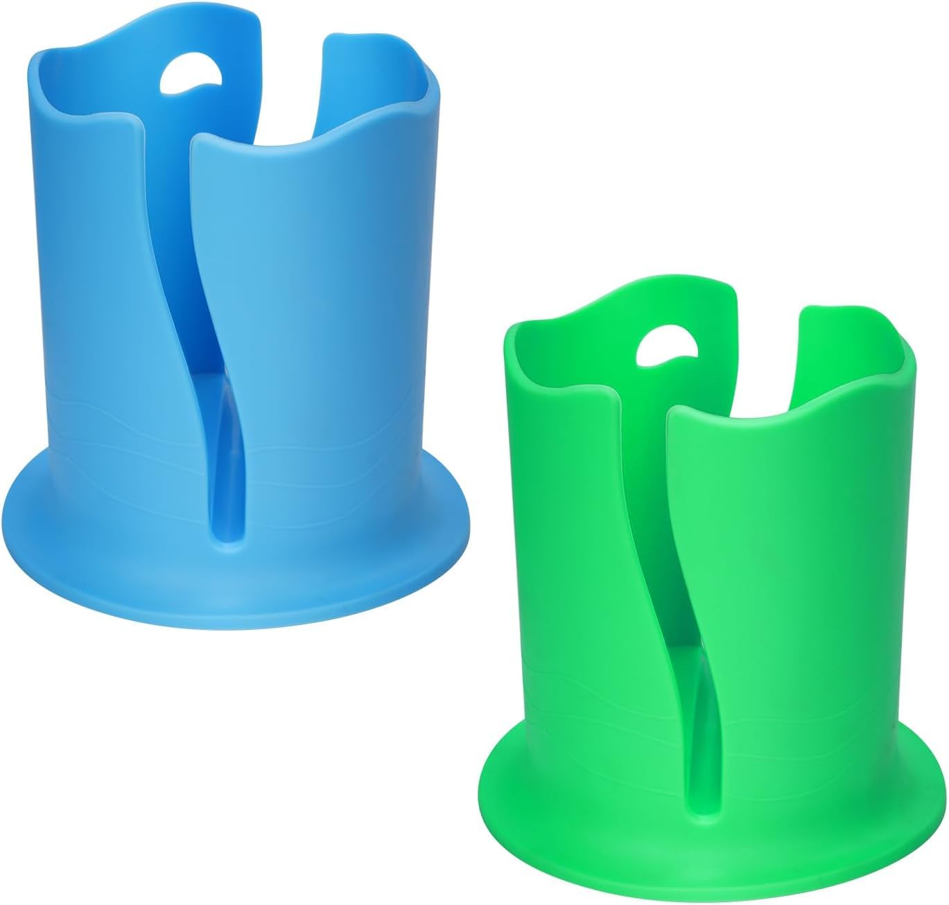 2Pcs Kayak Cup Holder - Universal Paddle Board Drink Holder for Surfboard, Fishing Boat & Kayak Accessories - Durable Water Bottle Holder for Outdoor Activities (Blue + Green) - Perfect for Kayaking, Paddle Boarding & Beach Adventures