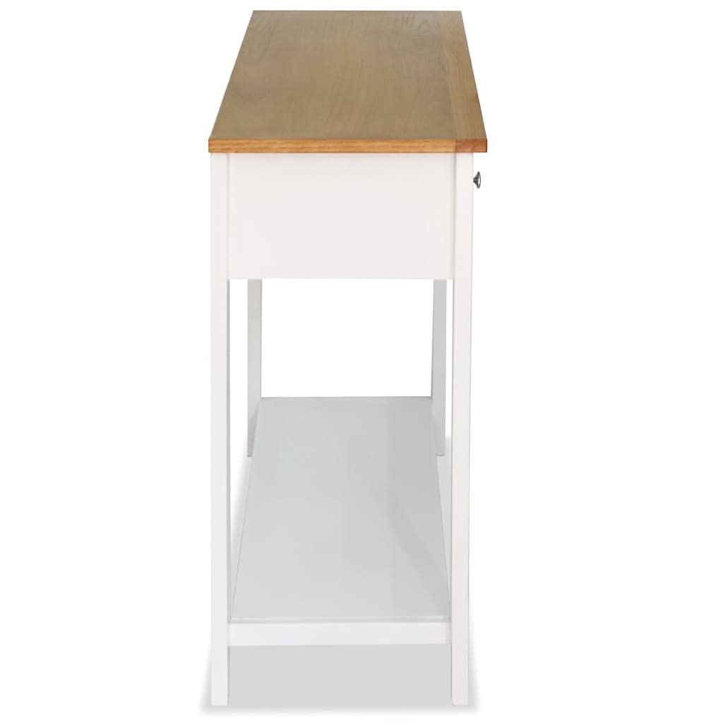 Industrial Sofa Table with Drawers & Storage Shelf - 46.5