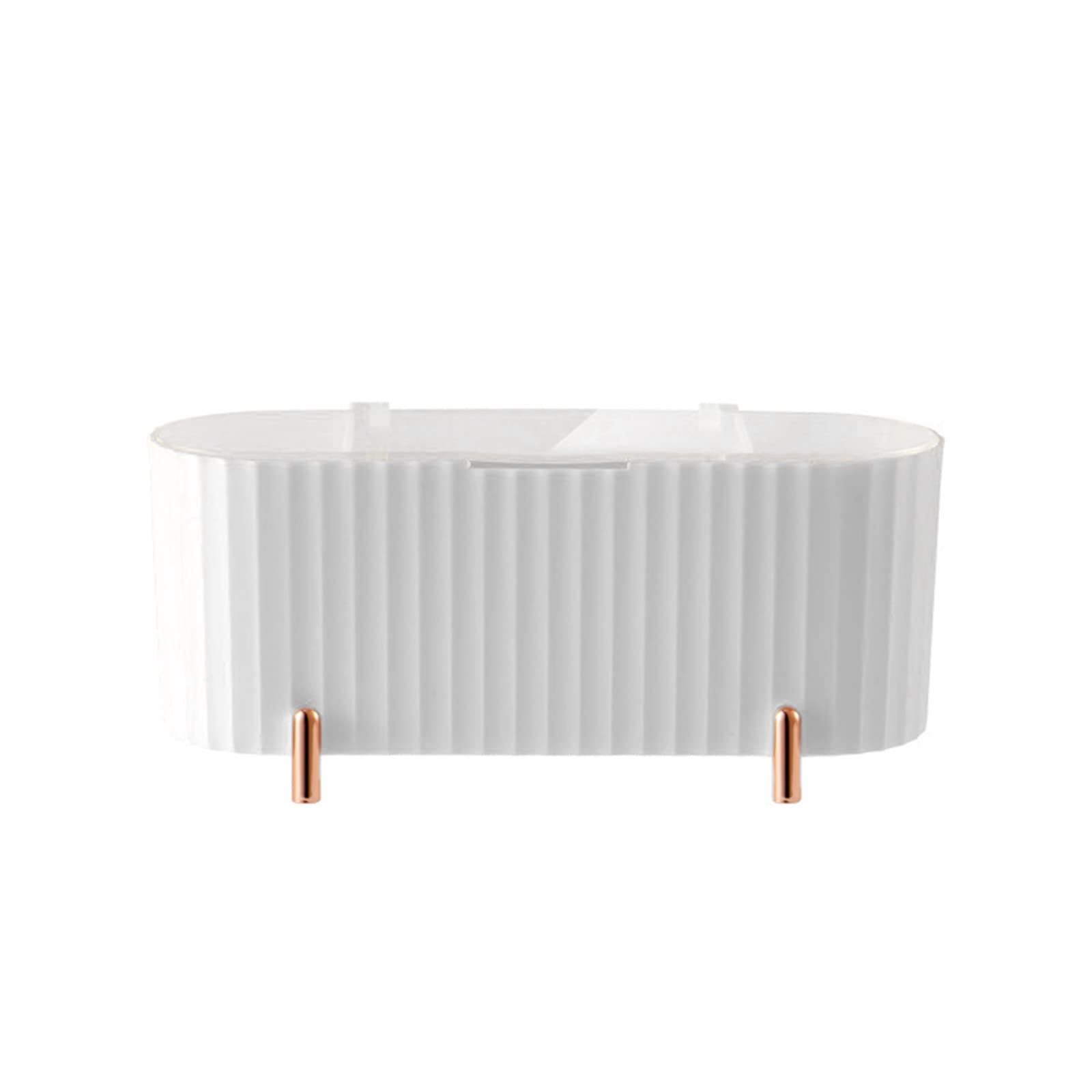 Comigeewa Beauty E-Gg Storage Box with Transparent Cover - Dust-Proof Makeup Organizer for Cotton Swabs, Powder Puffs & Cotton Pads - Perfect for Bathroom, Vanity & Travel Organization