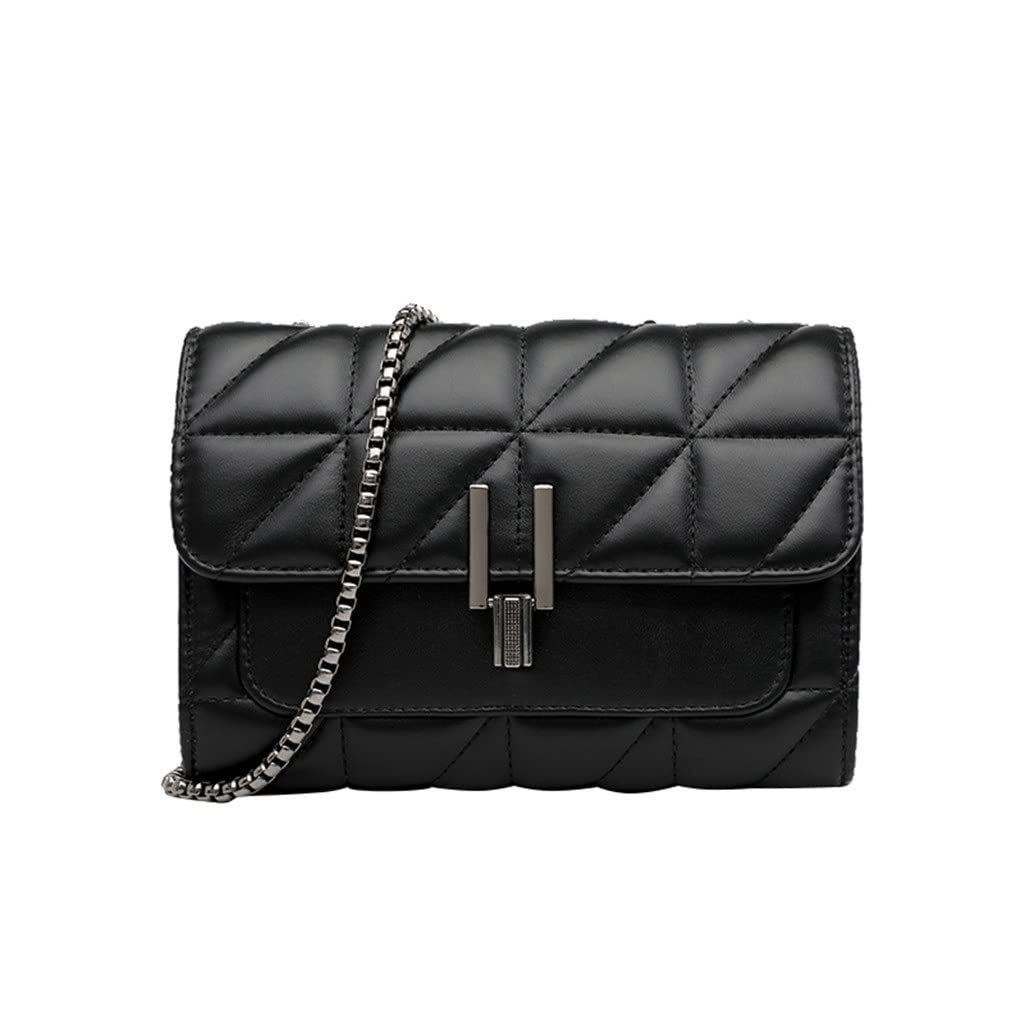 YLHXYPP Women's Leather Crossbody Bag with Chain Strap - Stylish Shoulder Bag & Messenger Purse for Women - Perfect for Work, Travel, and Everyday Use