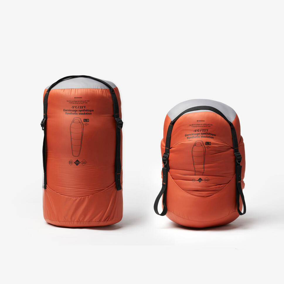 Simond MT500 23°F (-5°C) Lightweight Polyester Sleeping Bag for Camping, Hiking & Backpacking - Compact & Warm for Outdoor Adventures