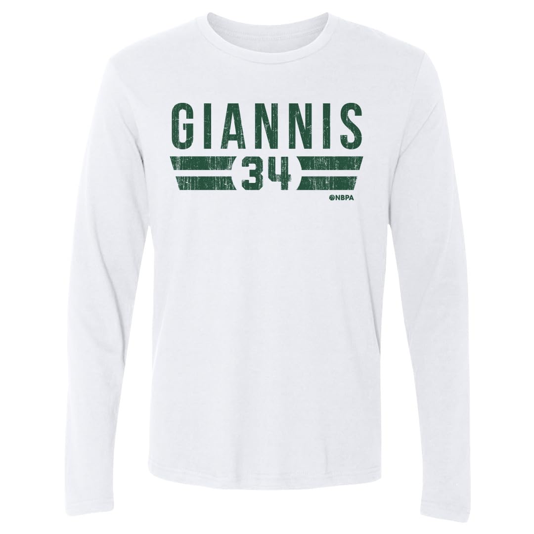 Giannis Antetokounmpo Milwaukee Bucks 500 LEVEL Long Sleeve Basketball Jersey - Official NBA Fan Gear for Game Day & Casual Wear