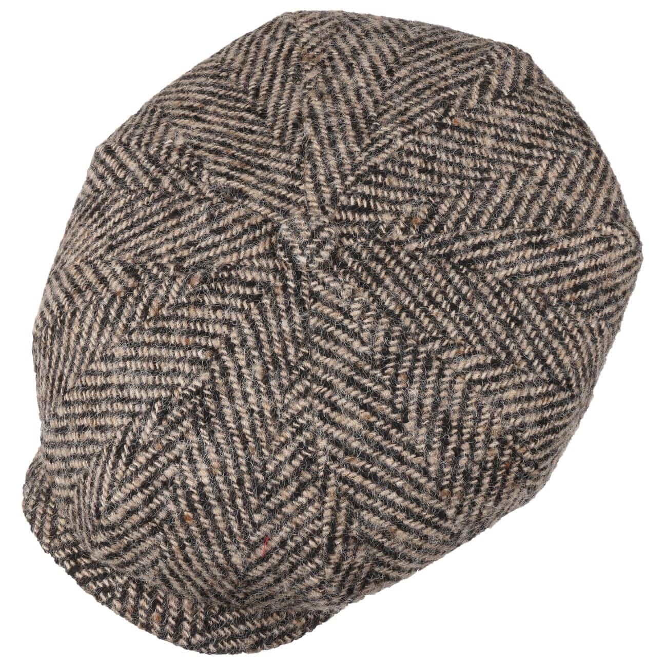 Stetson Hatteras Herringbone Flat Cap for Men - Classic Wool Hat for Casual & Outdoor Wear - Perfect for Fall, Winter, and Daily Fashion