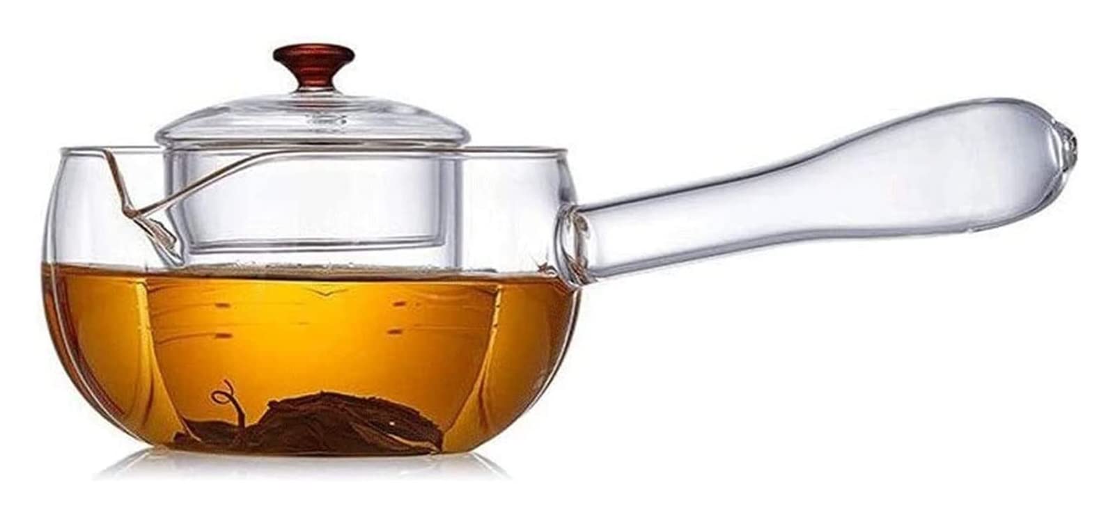 HH-CC Premium Thickened Glass Teapot - Lead-Free, Heat-Resistant Transparent Kettle for Flower/Herbal Tea (Green) - Perfect for Home, Office & Tea Ceremony Use
