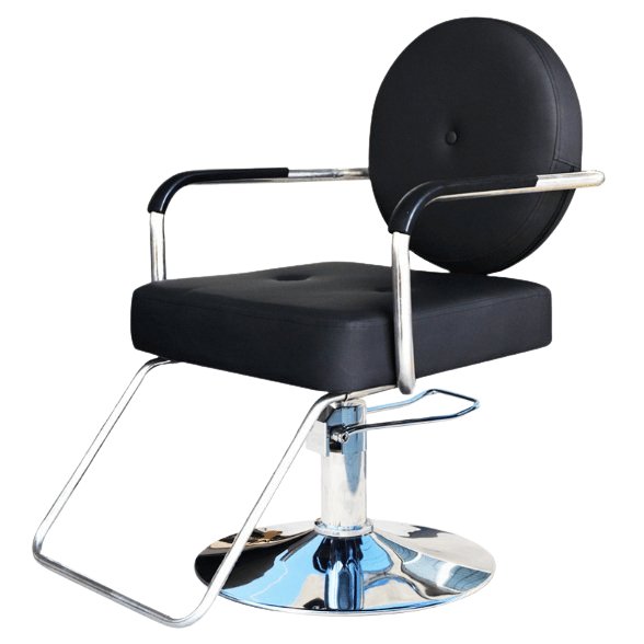 Modern Hydraulic Styling Chair - Adjustable Black Salon Chair 703 for Hairdressing, Barber Shop & Home Salon Use