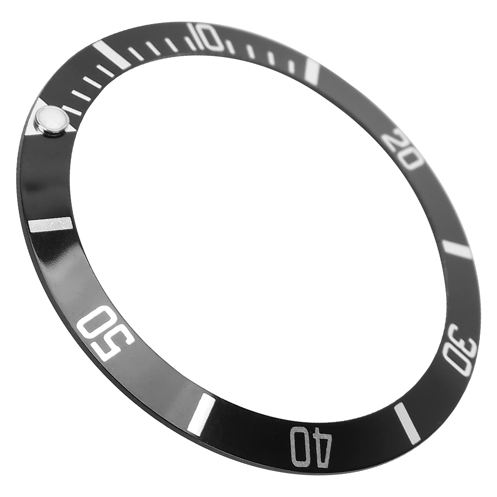 Professional 1.3in Watch Bezel Insert Ring - Black Replacement for Watch Repair & DIY Projects