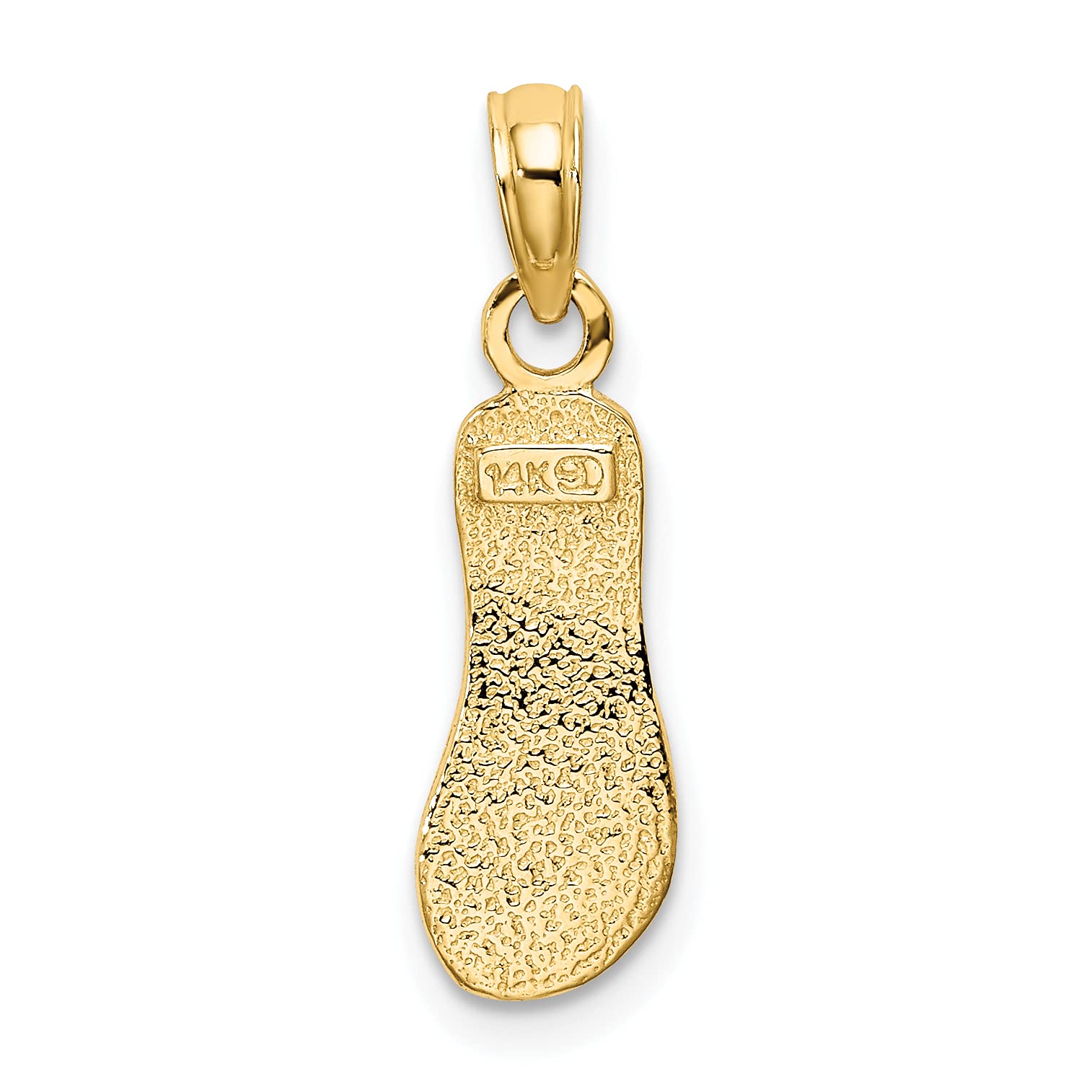 14K Solid Yellow Gold Hawaiian Flip Flop Necklace - Beach Sandals Pendant Charm for Women - Perfect for Summer Vacations, Ocean Getaways & Tropical Jewelry Gifts