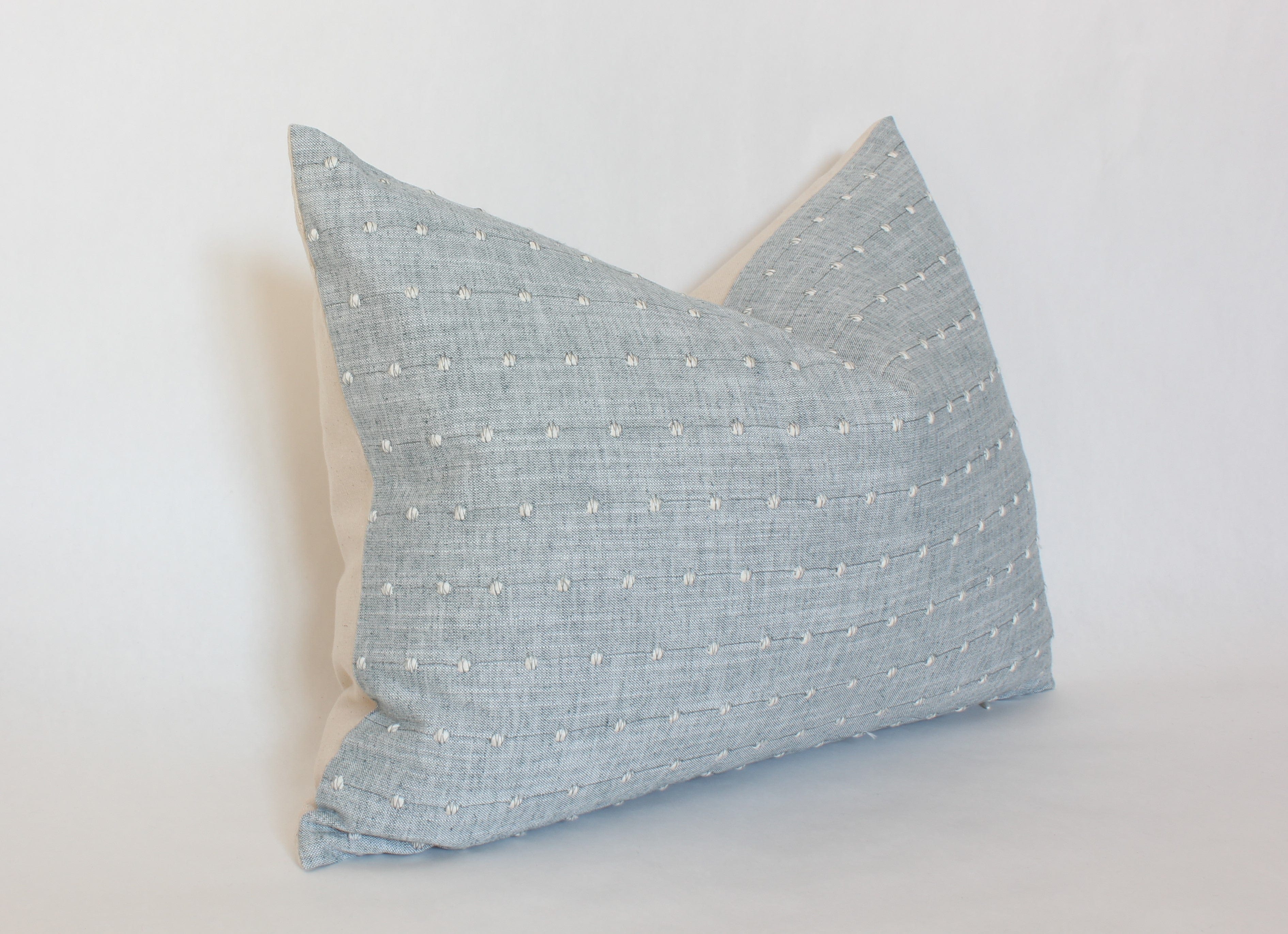 Premium Blue Dot Pillow Cover - Soft & Breathable Cotton Pillowcase for Sofa, Bed, Couch - Home Decor & Comfort Accessories