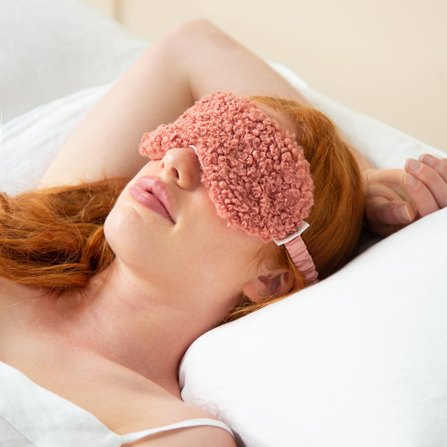 Bouclé Clay Eye Mask for Sleeping - Soft & Comfortable Sleep Mask for Women & Men - Perfect for Travel, Meditation & Relaxation at Home