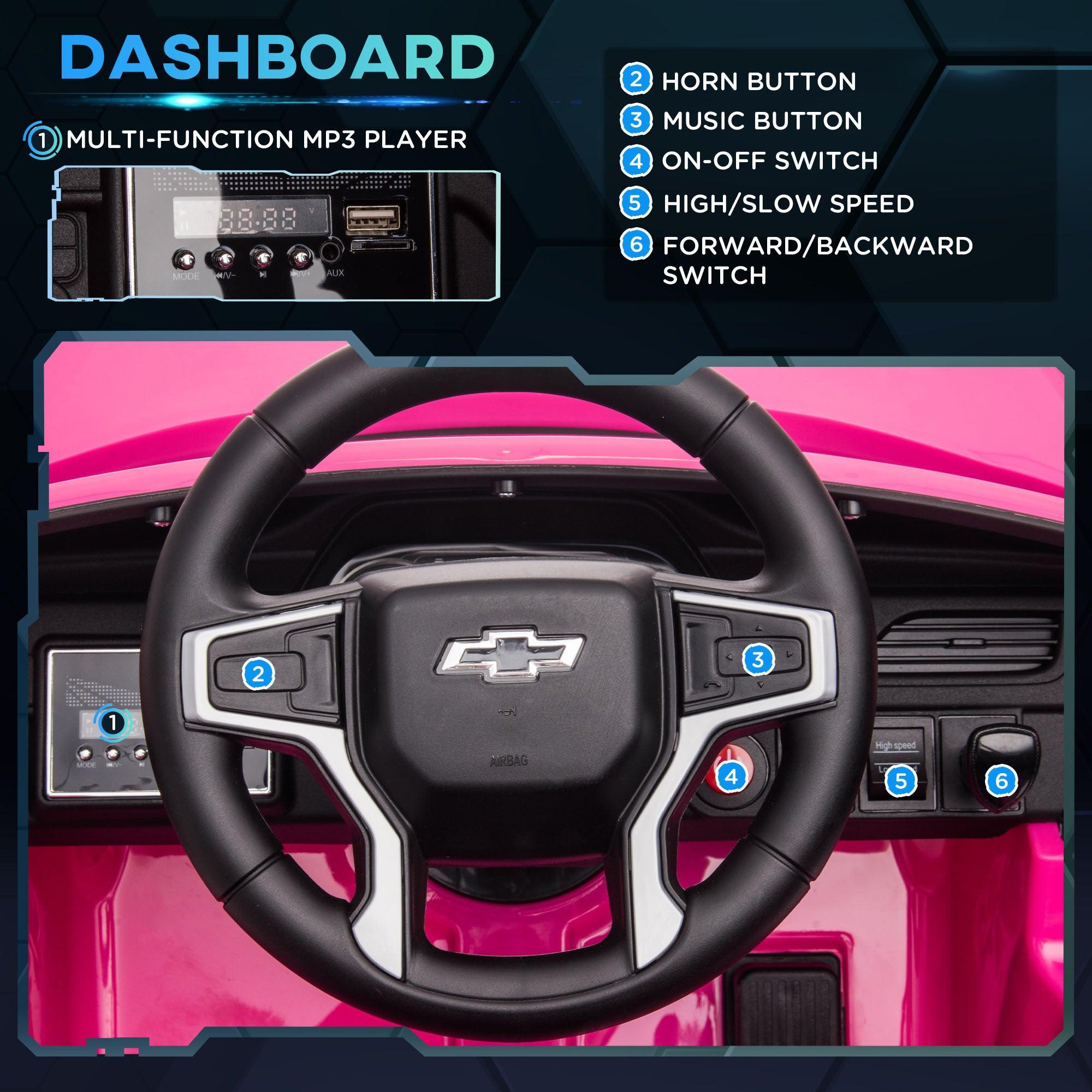 Chevrolet TAHOE Licensed 12V Battery Powered Kids Electric Ride-On Car with Parent Remote Control, Music, Lights & Horn - Pink Electric Vehicle Toy for Boys & Girls Ages 3-6 | Perfect for Birthday Gifts, Outdoor Play & Backyard Fun