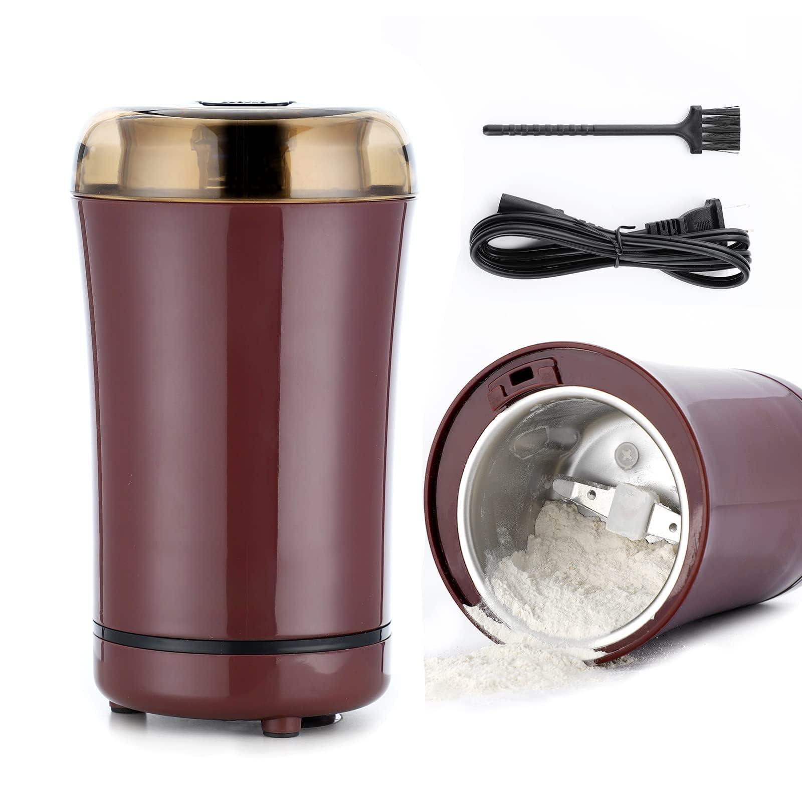 Electric Pill Crusher Grinder - Pulverize Pills & Vitamins into Fine Powder for Feeding Tubes, Kids & Pets | Portable Medicine Grinder for Home & Travel (Purple)