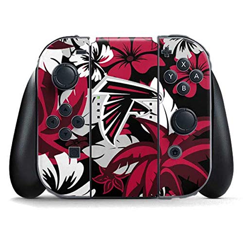 Official NFL Atlanta Falcons Tropical Print Gaming Skin for Nintendo Switch Joy Con Controllers - Durable Protective Decal for Gaming Enthusiasts | Perfect for Game Nights, Travel & Customizing Your Console