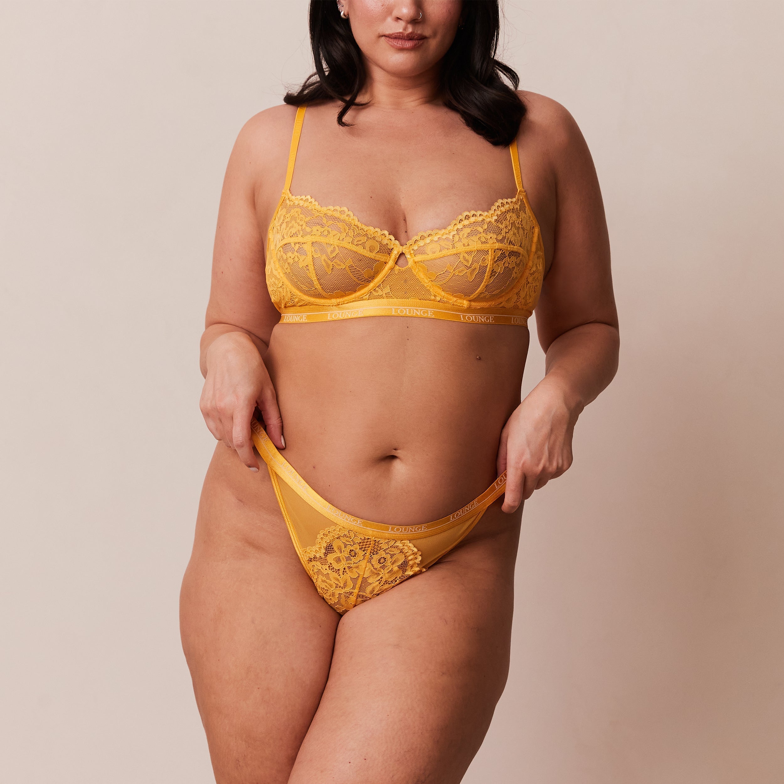 Blossom Balcony Bra Mustard - Comfortable Lace Underwire Bra for Women, Perfect for Everyday Wear & Special Occasions