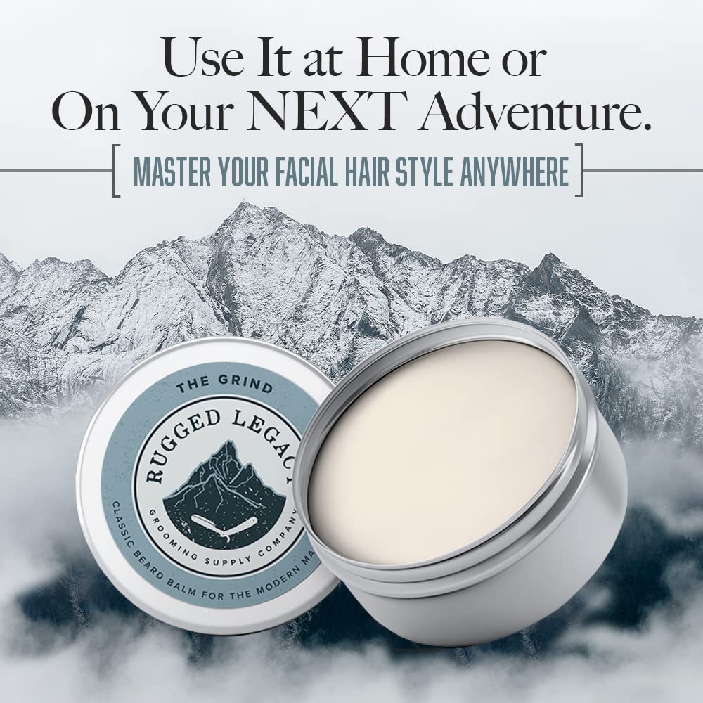 Premium Beard Balm for Men - 2oz Scented Beard Conditioner with Coffee & Bergamot | Natural Oils for Soft, Healthy Facial Hair | Great for Daily Grooming, Styling & Moisturizing | Perfect for Work, Dates & Outdoor Activities