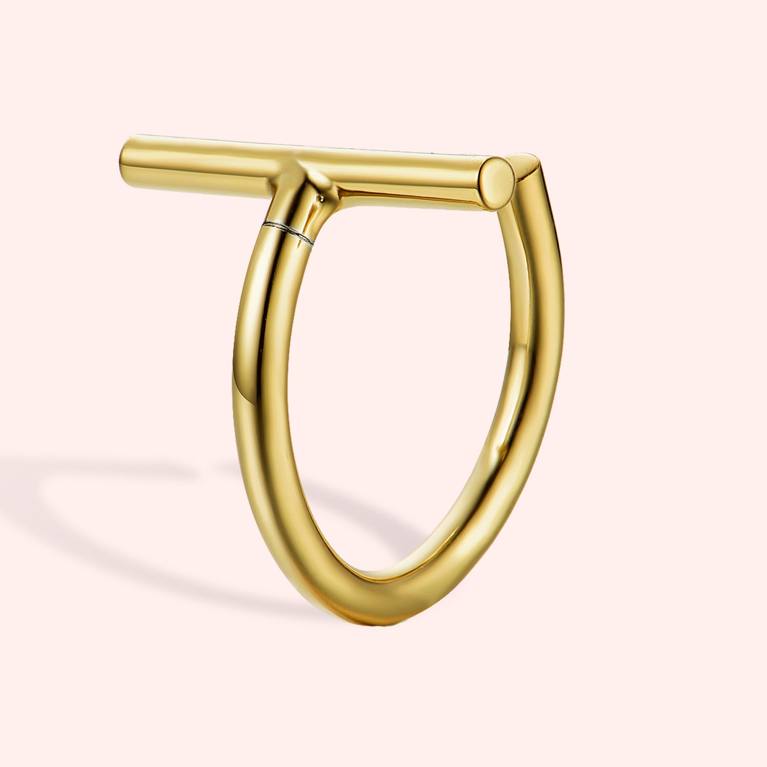 Charisma Gold Lip Ring - Stylish Body Jewelry for Piercings, Perfect for Parties & Self-Expression