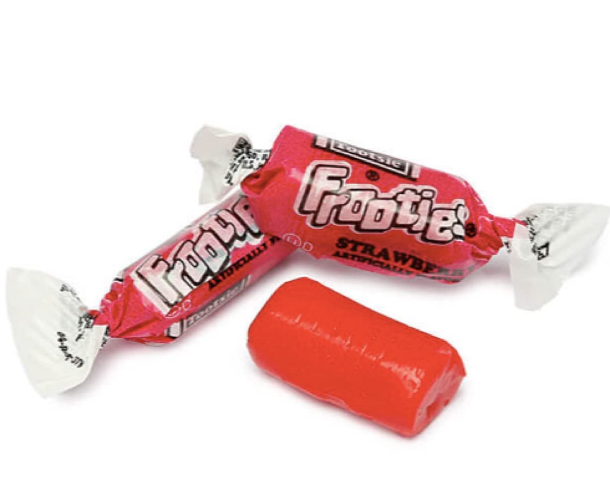 Strawberry Frooties Individually Wrapped Bulk Chewy Candy - 3lb Red Tootsie Roll Style Sweets for Parties, Halloween Treats & Office Snacks