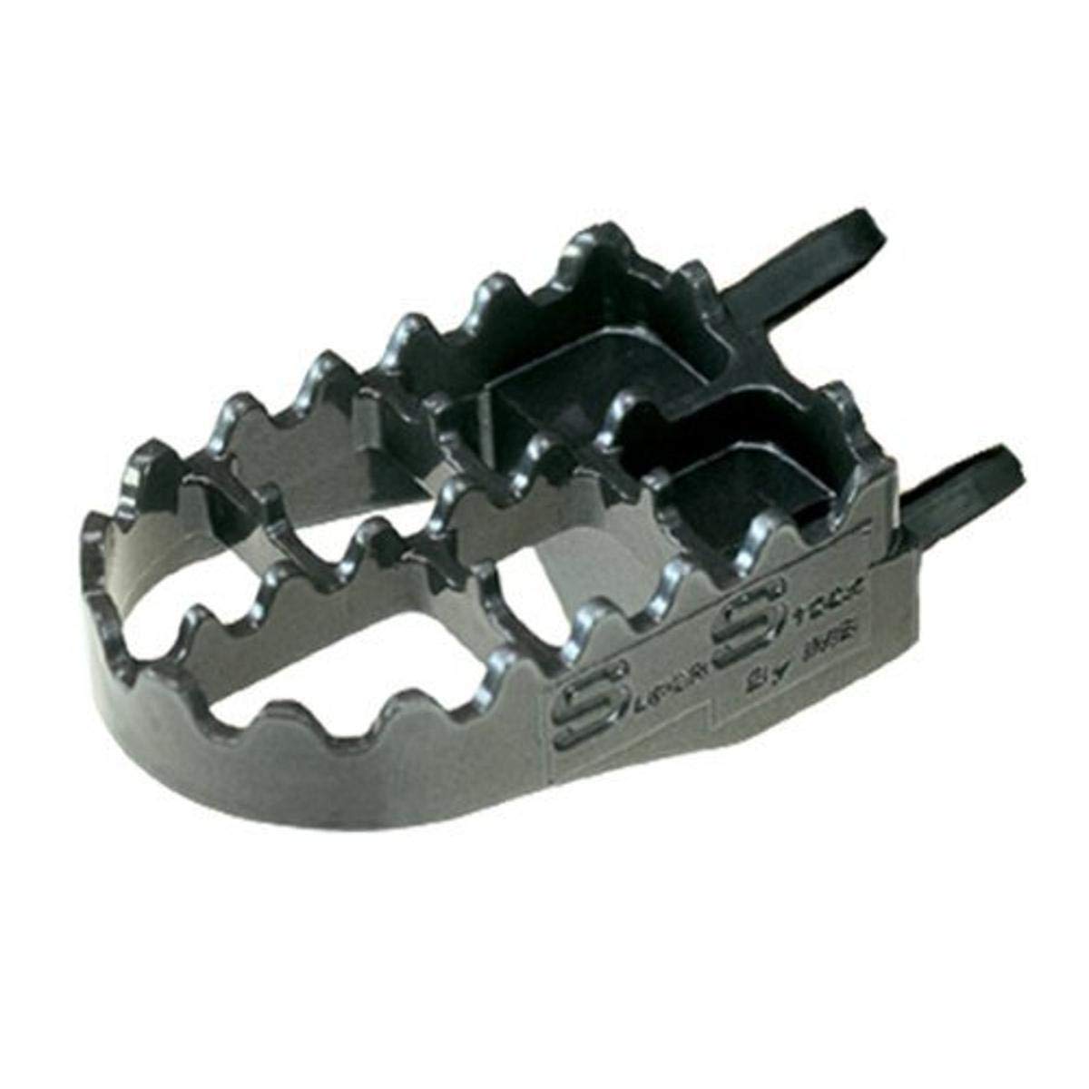 IMS 275512 Super Stock Foot Pegs - Heavy Duty Black Motorcycle Footrests for Harley, Honda, Yamaha - Perfect for Cruisers & Touring Bikes