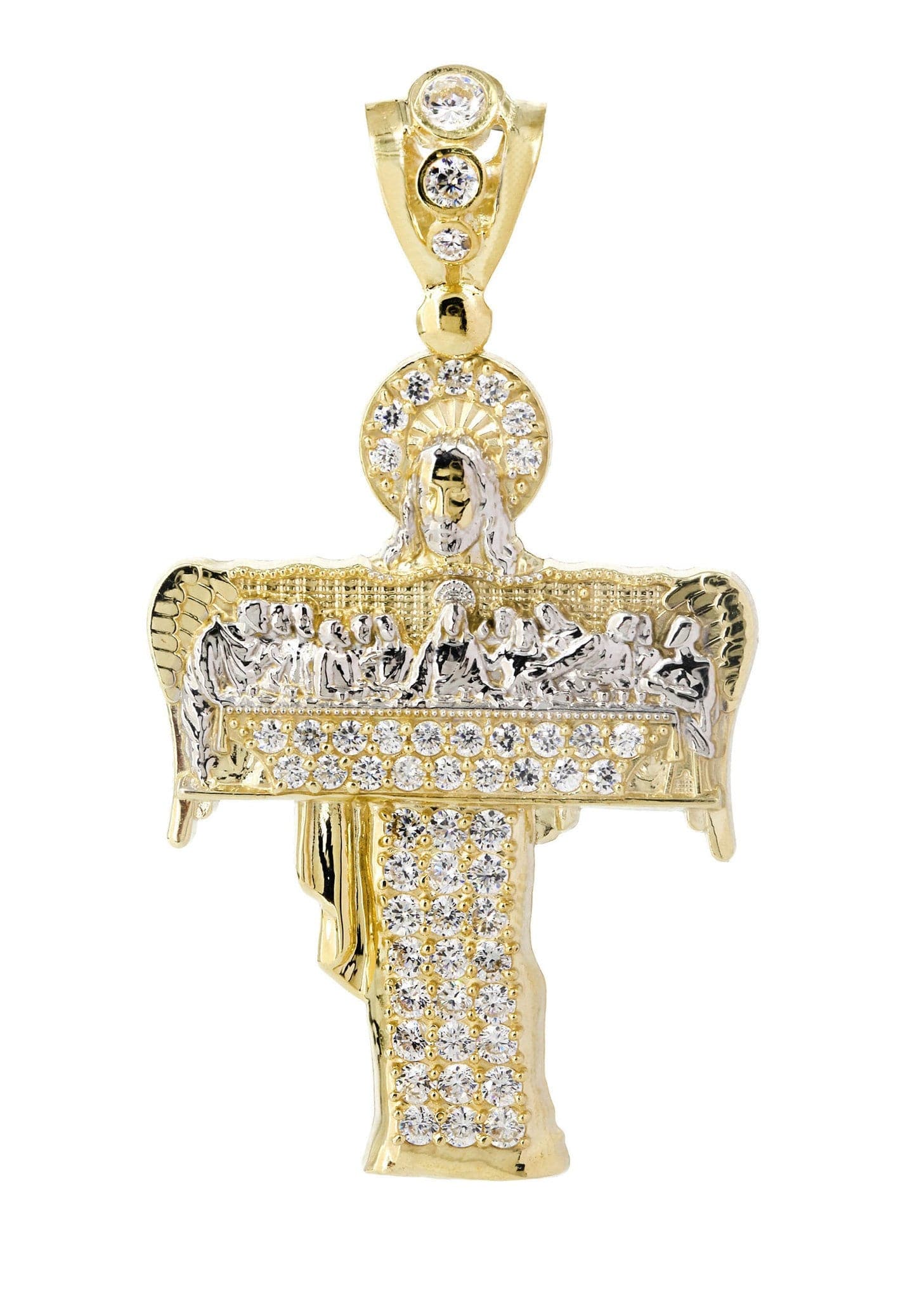 10K Gold Last Supper Pendant Necklace - 9 Grams Religious Jewelry for Men & Women - Perfect for Baptism, Confirmation & Christian Gifts
