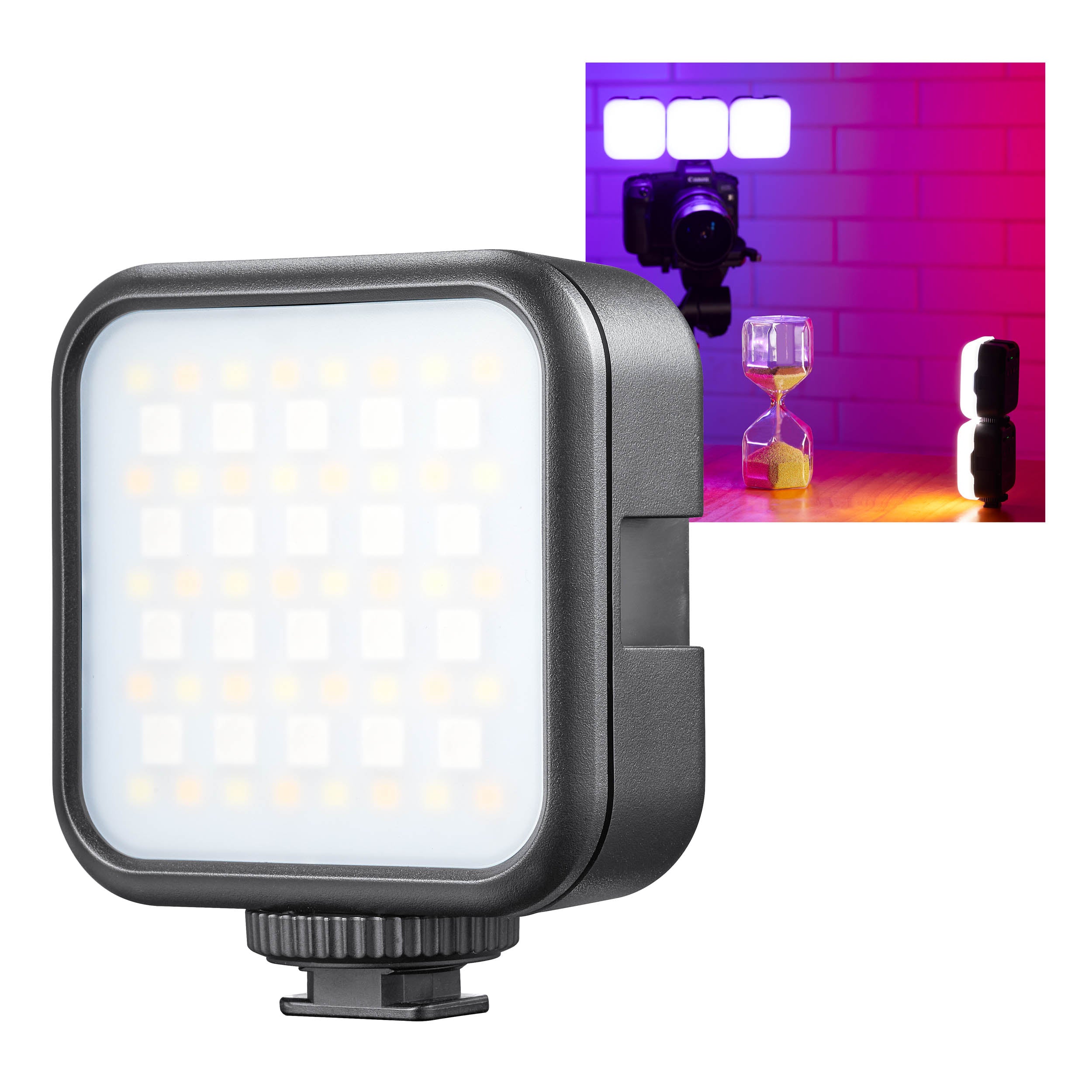 LITEMONS LED6R On-Camera RGB LED Video Light with Adjustable Color Temperature - Perfect for YouTube, Vlogging, and Professional Photography