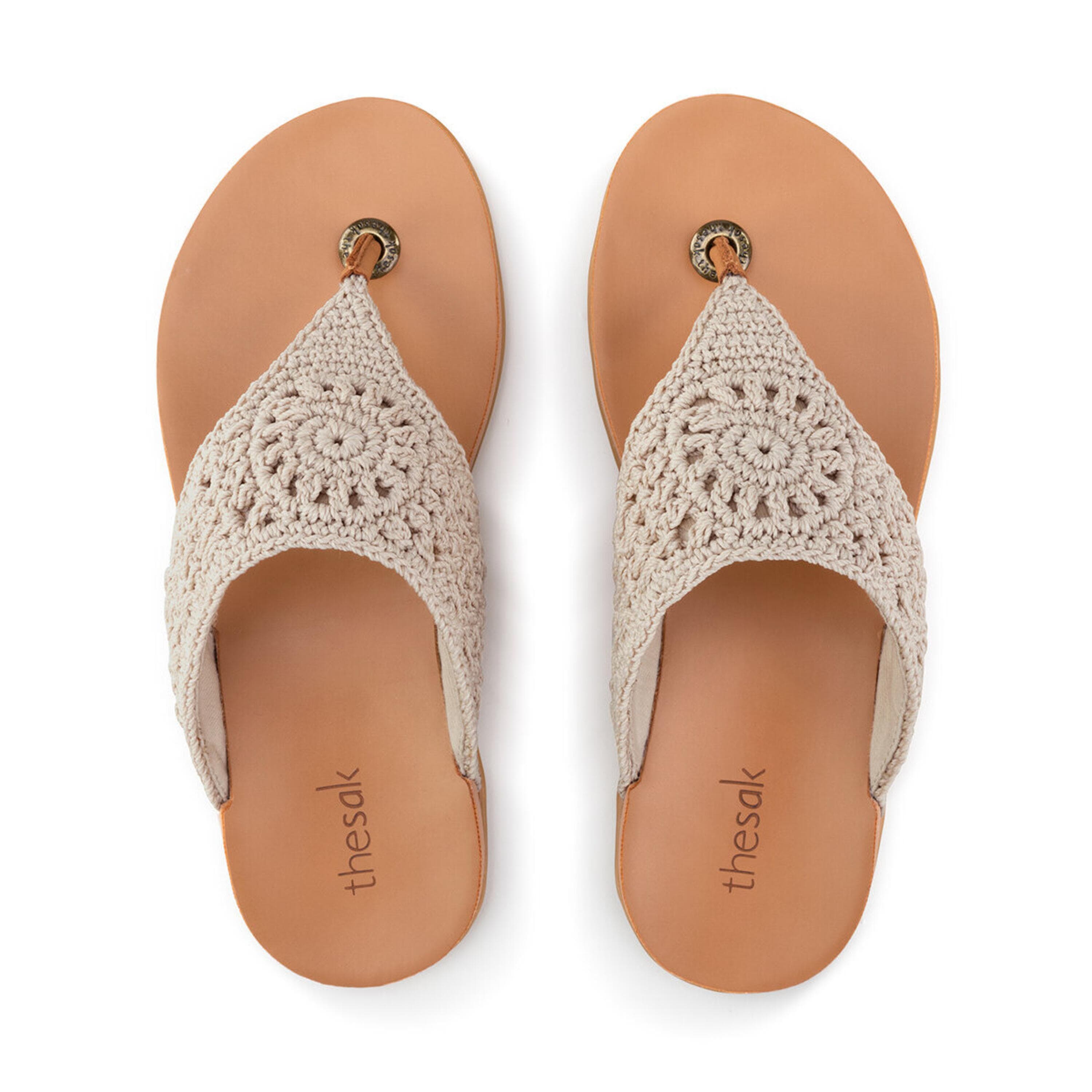Hand Crochet Shana Sandal - Ecru Medallion Design | Bohemian Beach Sandals for Women | Perfect for Summer Vacations & Casual Outings