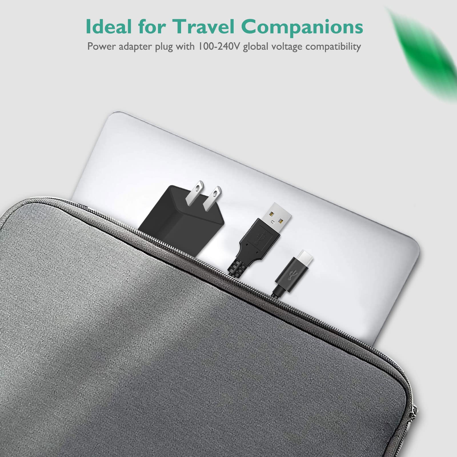 5V 2A USB C Fast Charger Adapter - Universal Type C Charger Block with USB C Cable Compatible with Beats Flex, JBL Wireless Earbuds, Samsung, iPhone 15 & More - Perfect for Travel, Home & Office Charging