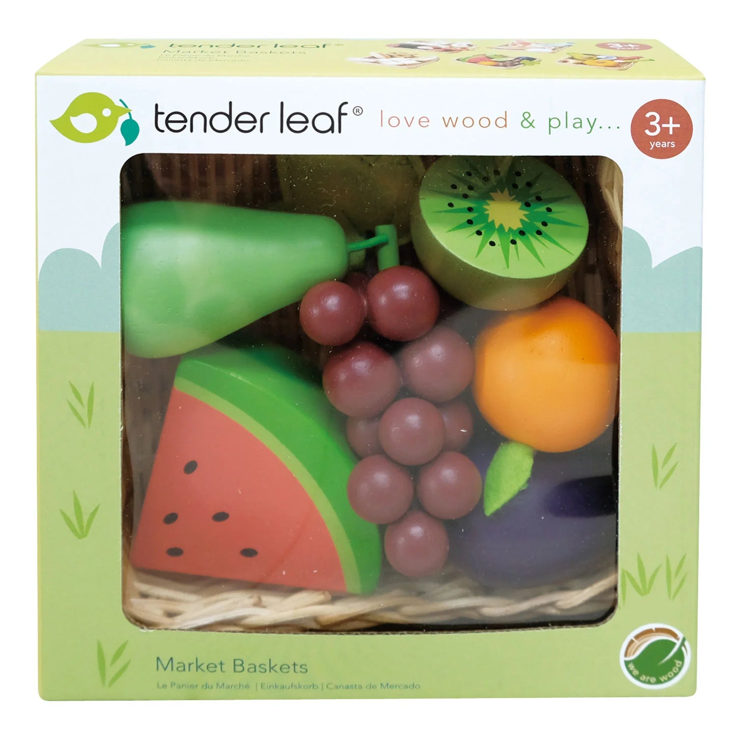 Fresh Fruits Market Basket - Durable & Stylish Storage for Groceries, Picnics, and Farmers Market Shopping