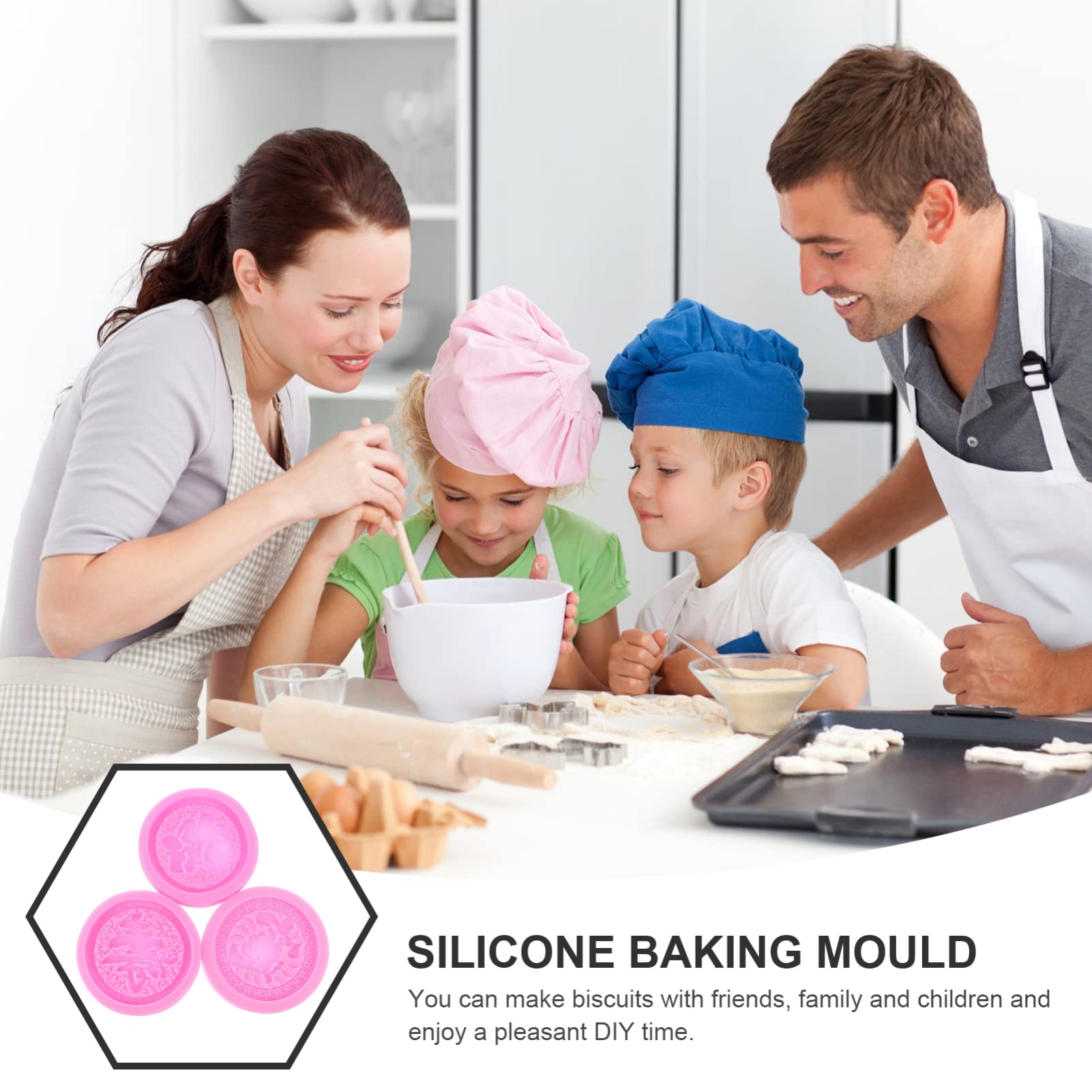 3 Pcs Silicone Mold Set for Epoxy Resin, Candy, Soap & Baking - Reusable 3D Kitchenware for DIY Crafts, Fondant, Fudge & Pastry Making - Perfect for Home Bakers & Craft Enthusiasts