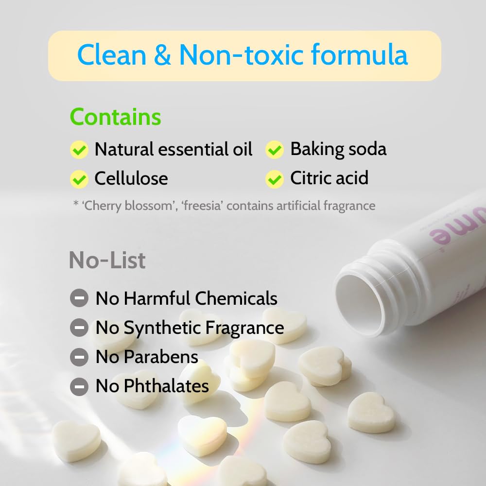 Fresh Rosemary Effervescent Bathroom Air Freshener Tablets - 30 Flushable Toilet Deodorizer & Odor Eliminator for Bathroom, Toilet & Home - Long-Lasting Aroma for Clean & Fresh Space