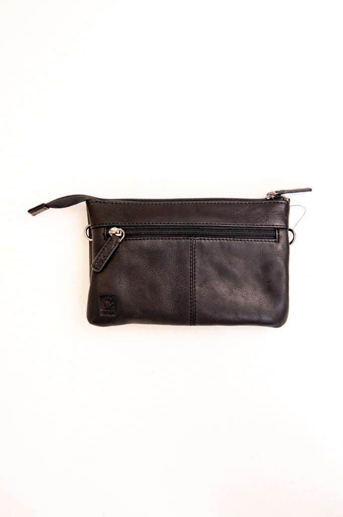 Adrian Klis 1544 Genuine Leather Purse for Women - Stylish Black Handbag for Everyday Use, Work, and Evening Out