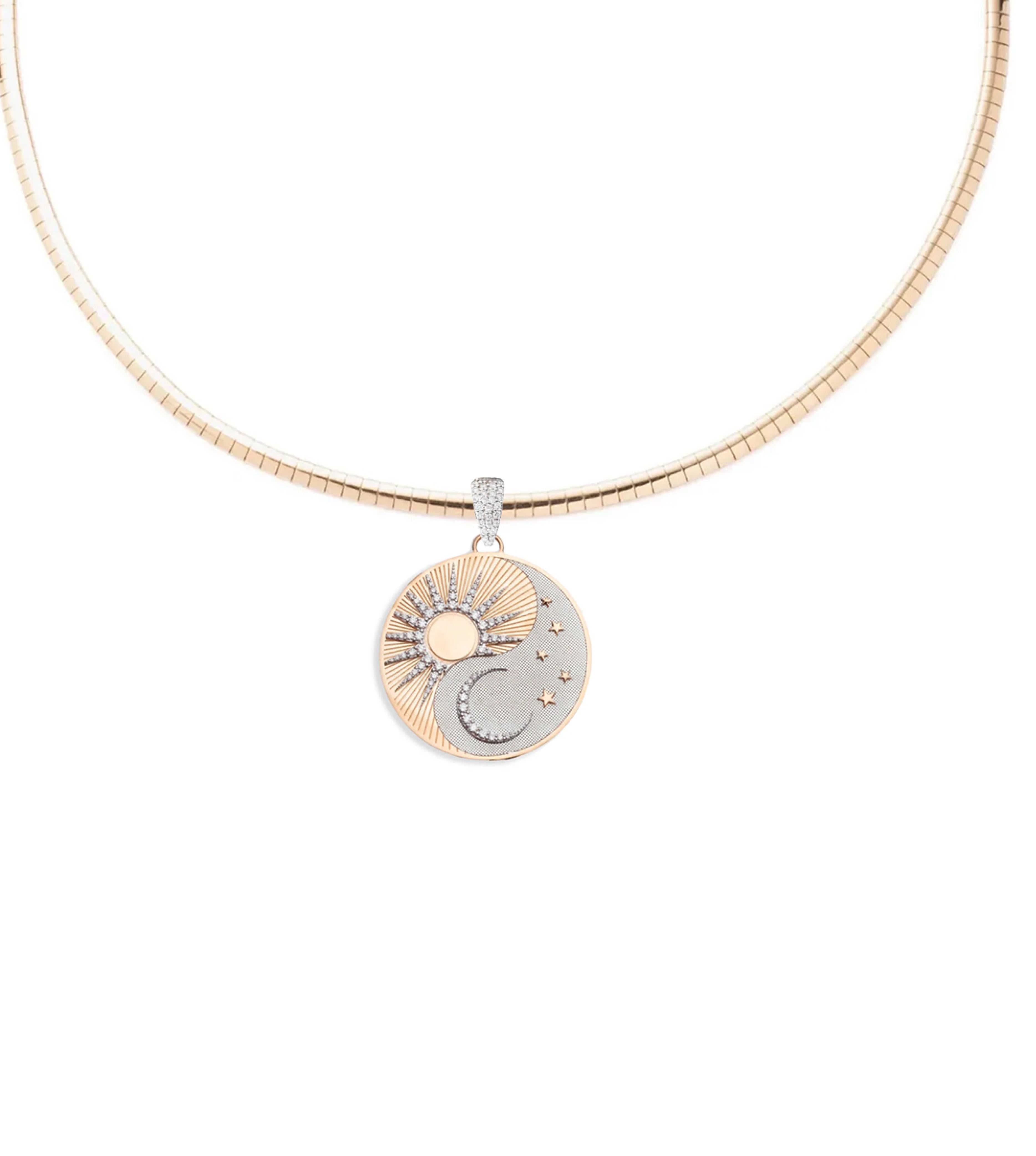 Balance Oversized Small Sleek Collar Necklace for Women - Minimalist Chic Layering Jewelry for Office, Date Night & Special Occasions