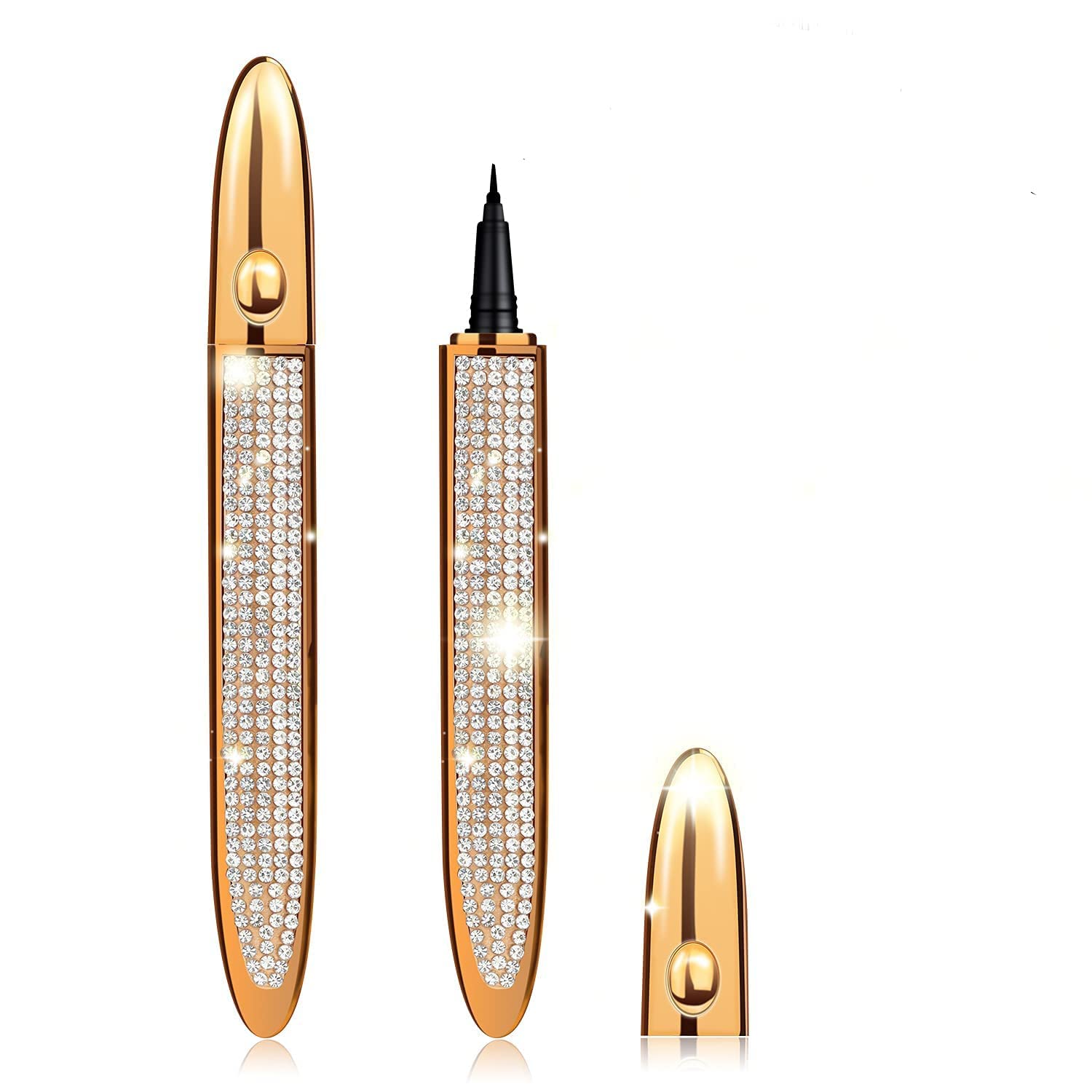 Long Lasting Matte Black Diamond Pen Eyeliner (1.8ml) - Smudge Proof & Waterproof Liquid Eyeliner for Precise Winged Liner - Perfect for Daily Makeup, Party & Special Occasions